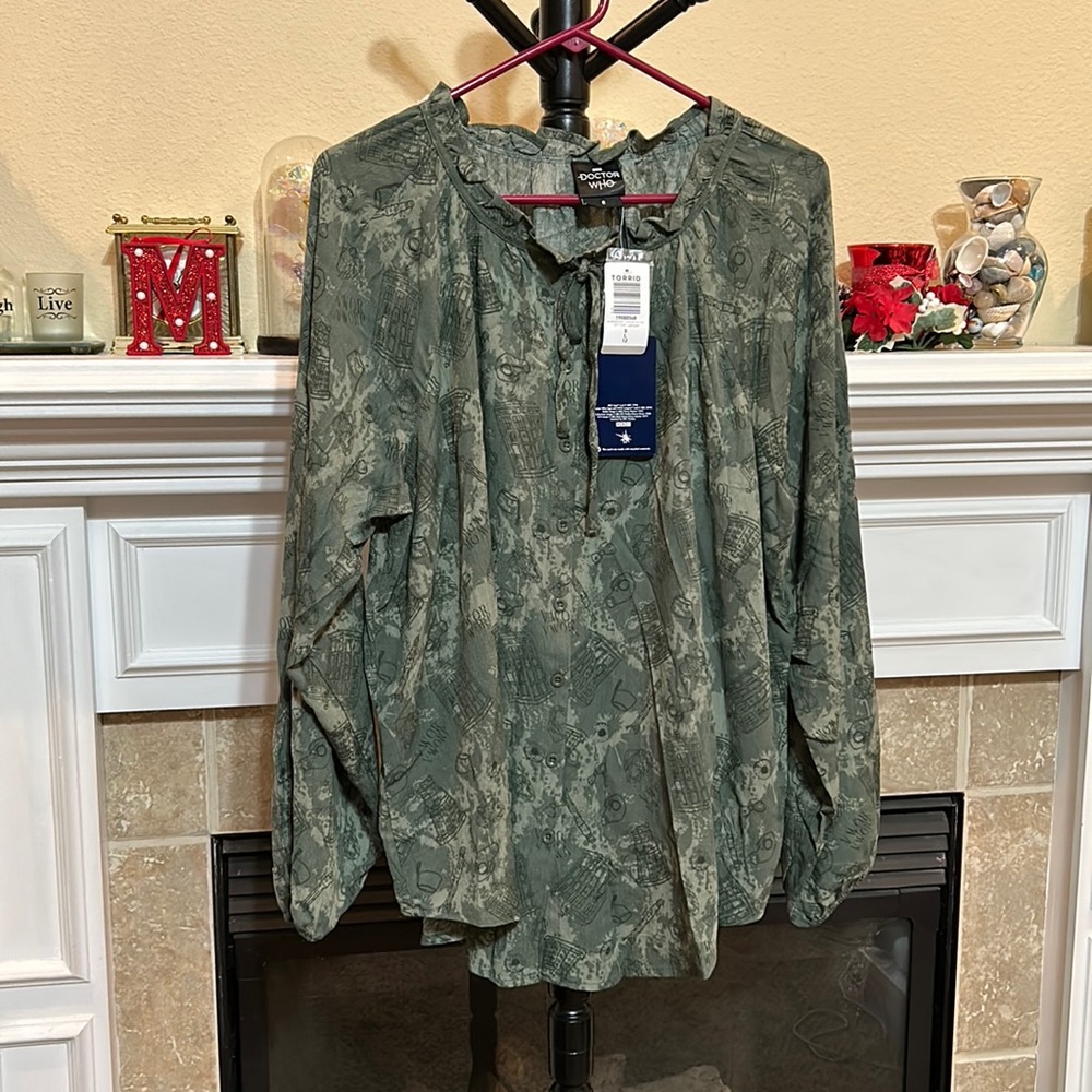 NWT Gorgeous Torrid x Doctor Who Blouse